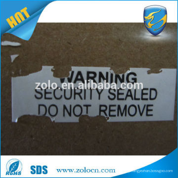 Made in com Professional Manufacturer Shenzhen ZOLO anti-counterfeit fragile shipping labels